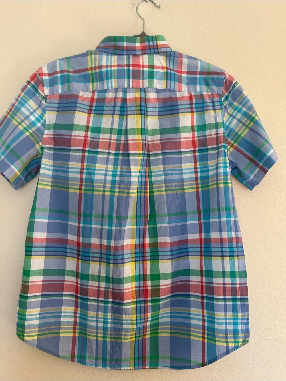 Ralph Lauren Multicolor Plaid Short-Sleeve Button-Down Shirt kid 14-16